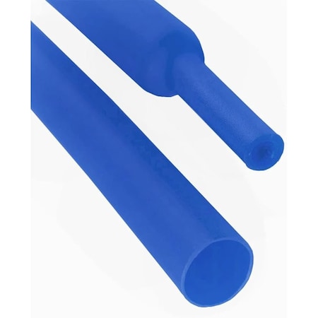 Kable Kontrol Adhesive Lined Heat Shrink Tube, Dual Wall, 3:1 I.D. Shrink Ratio, 1 in I.D. Before Shrinking, Blue, 4 ft HS382-BL